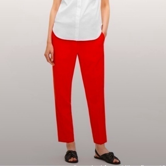 COS Red Crepe Pants - Picture 1 of 9